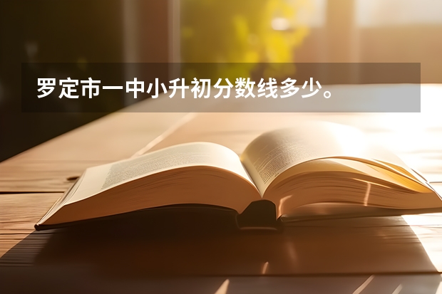 罗定市一中小升初分数线多少。
