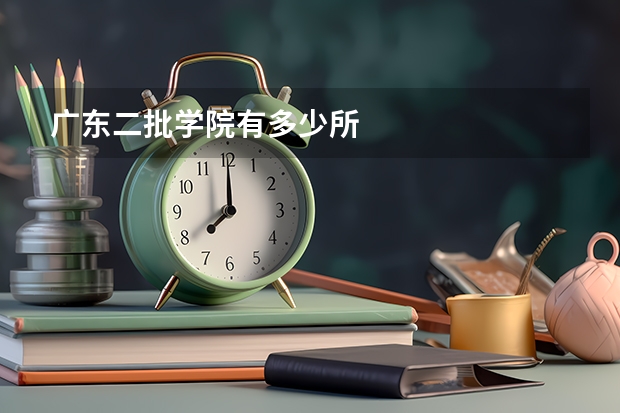 广东二批学院有多少所