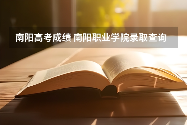 南阳高考成绩 南阳职业学院录取查询入口,高考录取结果查询网址登录