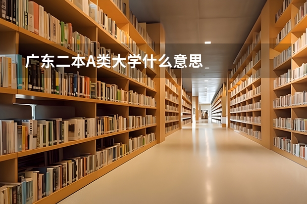 广东二本A类大学什么意思