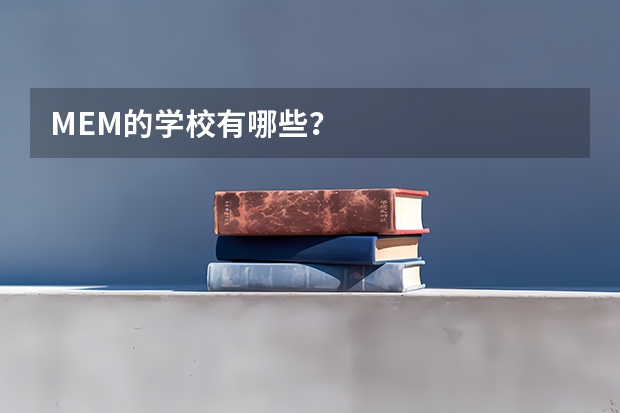 MEM的学校有哪些？