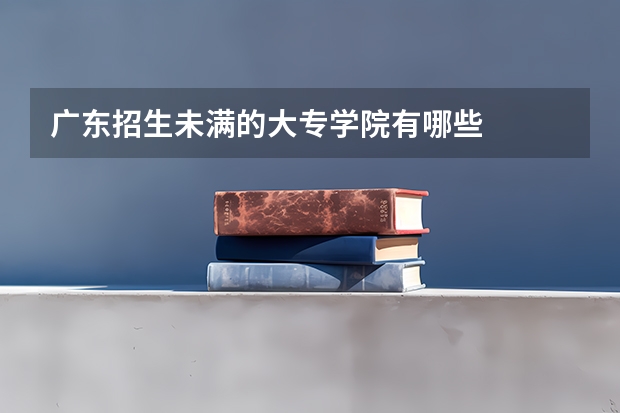 广东招生未满的大专学院有哪些
