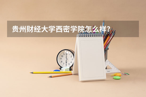 贵州财经大学西密学院怎么样？