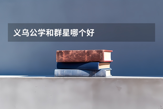 义乌公学和群星哪个好