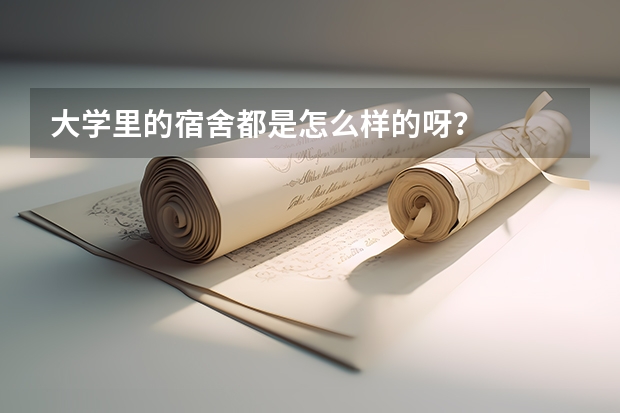 大学里的宿舍都是怎么样的呀？