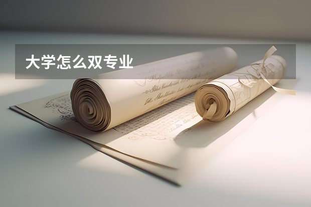 大学怎么双专业