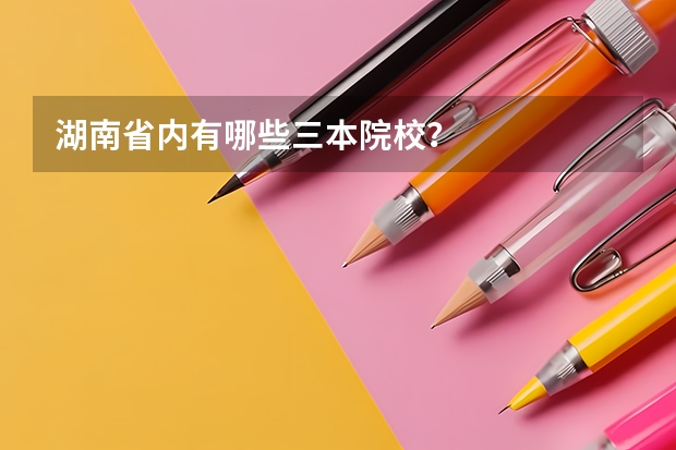 湖南省内有哪些三本院校?