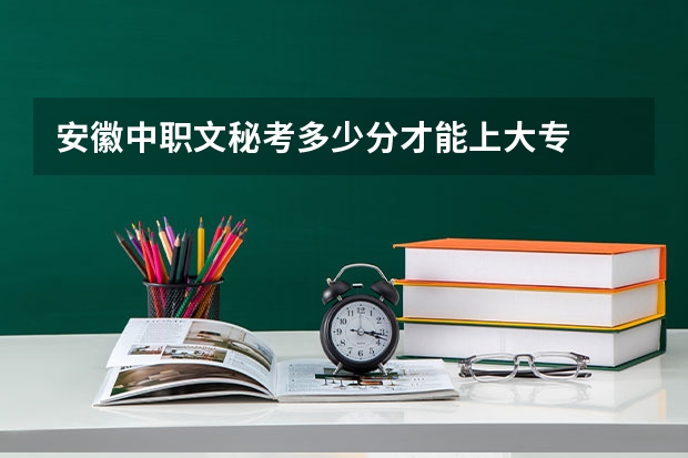 安徽中职文秘考多少分才能上大专