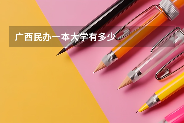 广西民办一本大学有多少