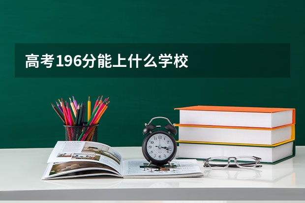 高考196分能上什么学校