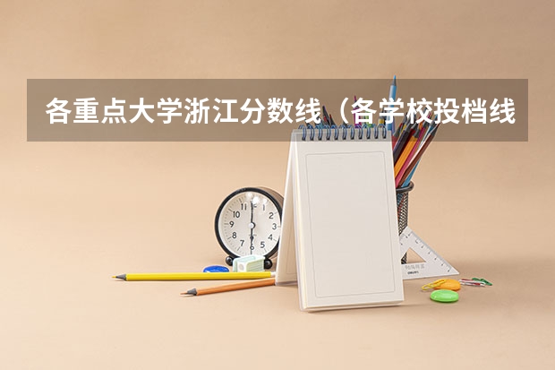 各重点大学浙江分数线（各学校投档线）