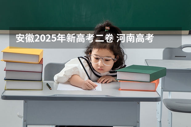 安徽2025年新高考二卷 河南高考乙卷还是甲卷