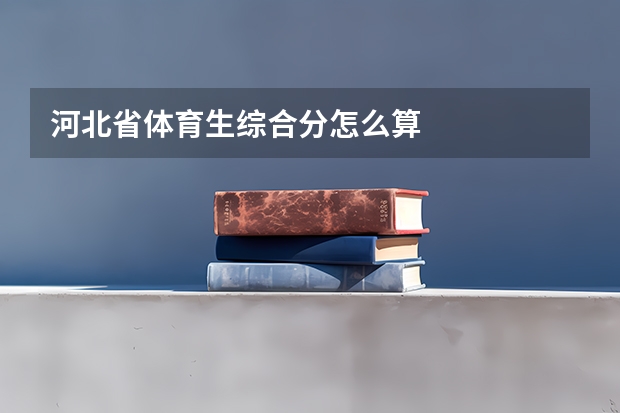 河北省体育生综合分怎么算