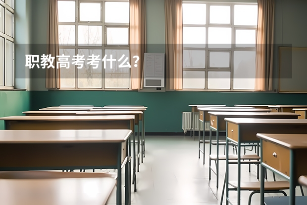 职教高考考什么?