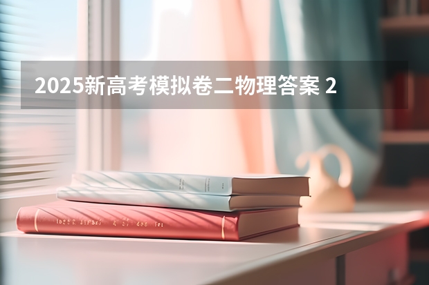 2025新高考模拟卷二物理答案 2025年新高考政策