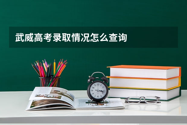 武威高考录取情况怎么查询