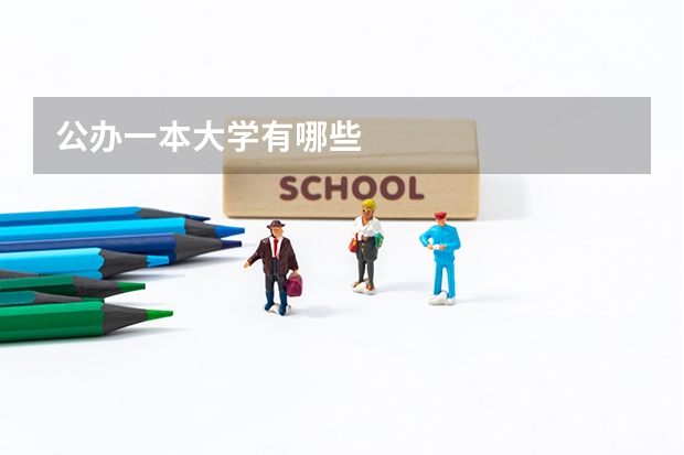 公办一本大学有哪些