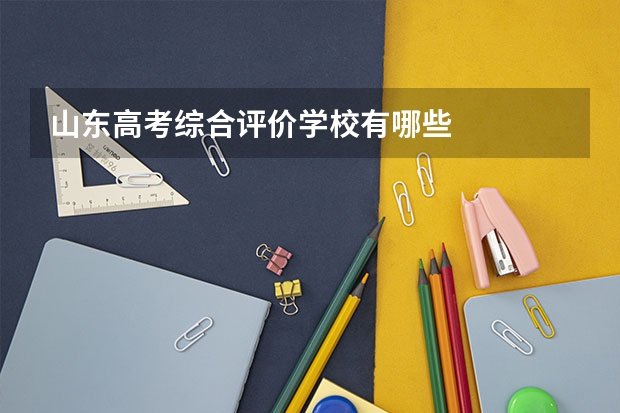 山东高考综合评价学校有哪些