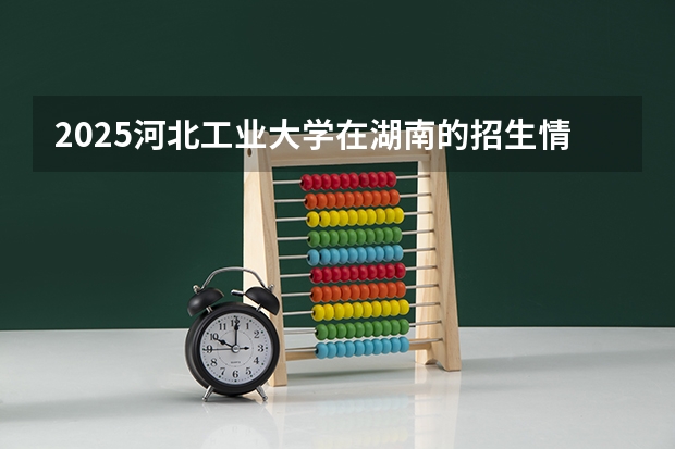 2025河北工业大学在湖南的招生情况介绍