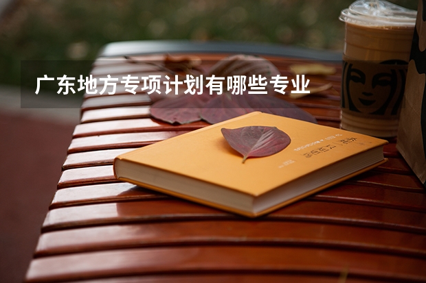 广东地方专项计划有哪些专业