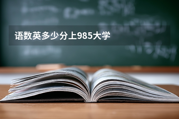 语数英多少分上985大学