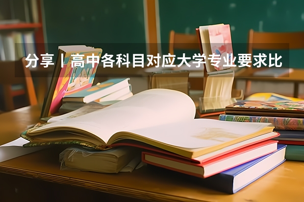 分享丨高中各科目对应大学专业要求比例，新高考选科必备 分享丨高中各科目对应大学专业要求比例，新高考选科必备