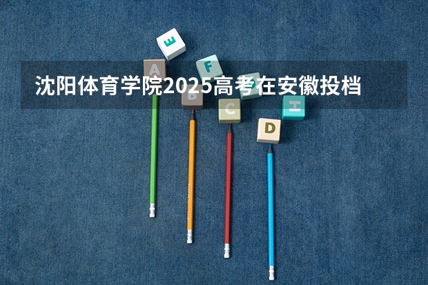沈阳体育学院2025高考在安徽投档分数线