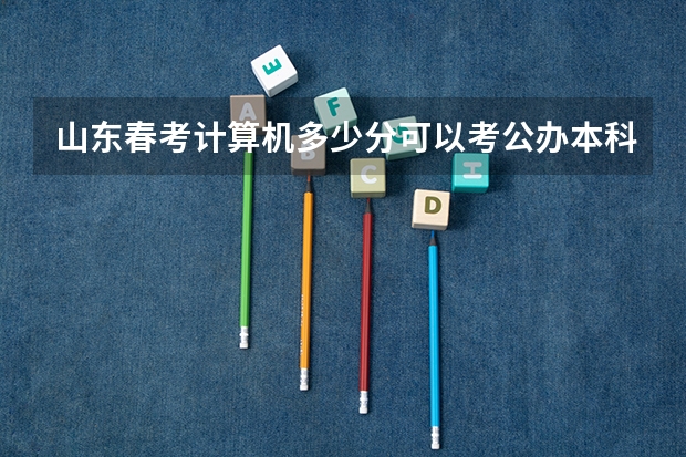 山东春考计算机多少分可以考公办本科