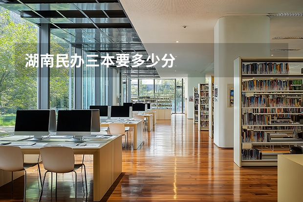 湖南民办三本要多少分