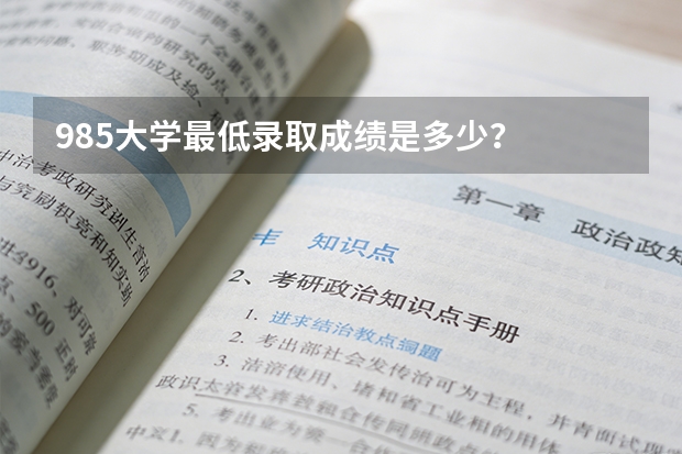 985大学最低录取成绩是多少？