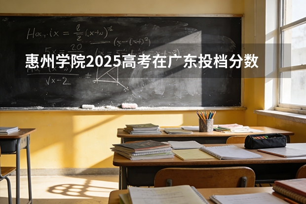 惠州学院2025高考在广东投档分数线