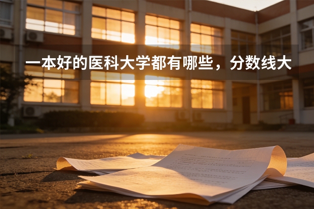 一本好的医科大学都有哪些，分数线大概都在哪个范围