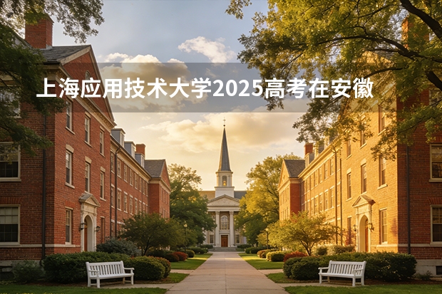 上海应用技术大学2025高考在安徽投档分数线