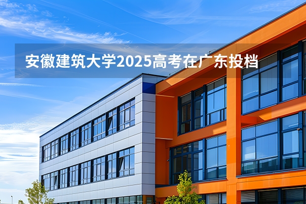 安徽建筑大学2025高考在广东投档分数线