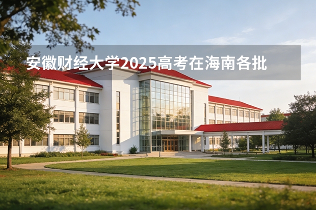 安徽财经大学2025高考在海南各批次选科要求如何