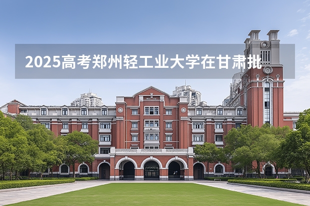 2025高考郑州轻工业大学在甘肃批次选科要求有哪些