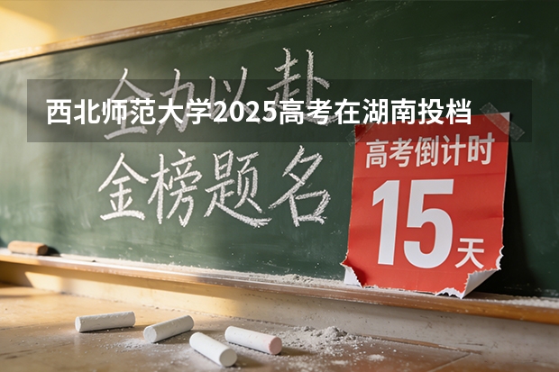 西北师范大学2025高考在湖南投档分数线