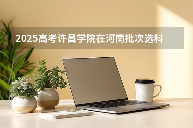 2025高考许昌学院在河南批次选科要求有哪些