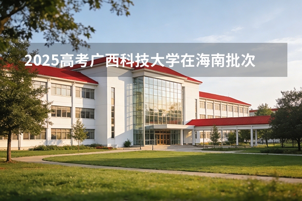 2025高考广西科技大学在海南批次选科要求有哪些