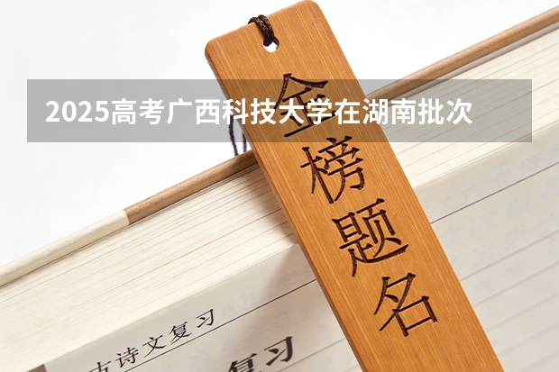 2025高考广西科技大学在湖南批次选科要求有哪些