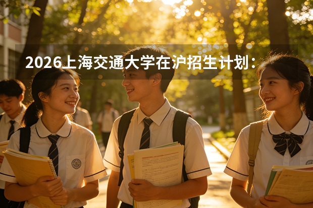2026上海交通大学在沪招生计划：大幅扩招，新增具身智能等5大专业