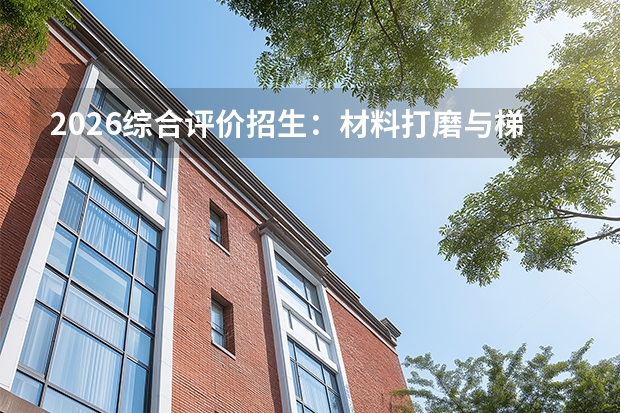 2026综合评价招生：材料打磨与梯度填报策略