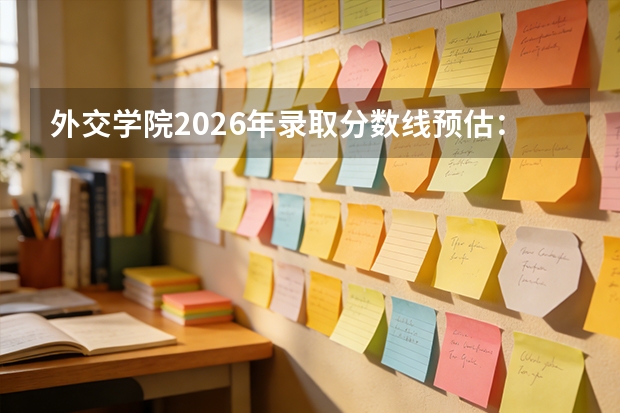外交学院2026年录取分数线预估：多少分能上？全国各省位次及报考建议