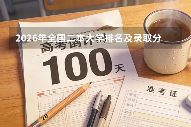 2026年全国二本大学排名及录取分数线汇总，369所公办二本院校报考指南