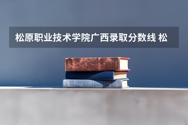 松原职业技术学院广西录取分数线 松原职业技术学院广西招生人数多少