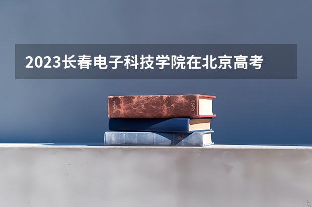 2023长春电子科技学院在北京高考专业招生计划人数
